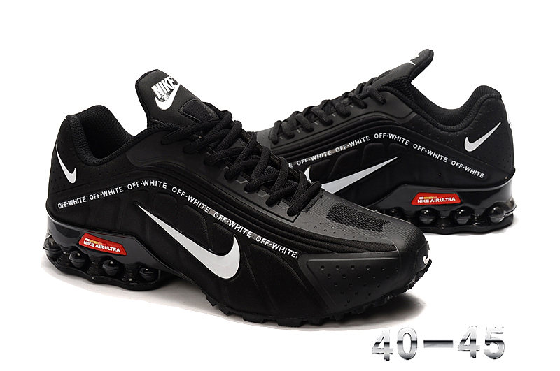 2020 Nike Shox R4 Black White Shoes